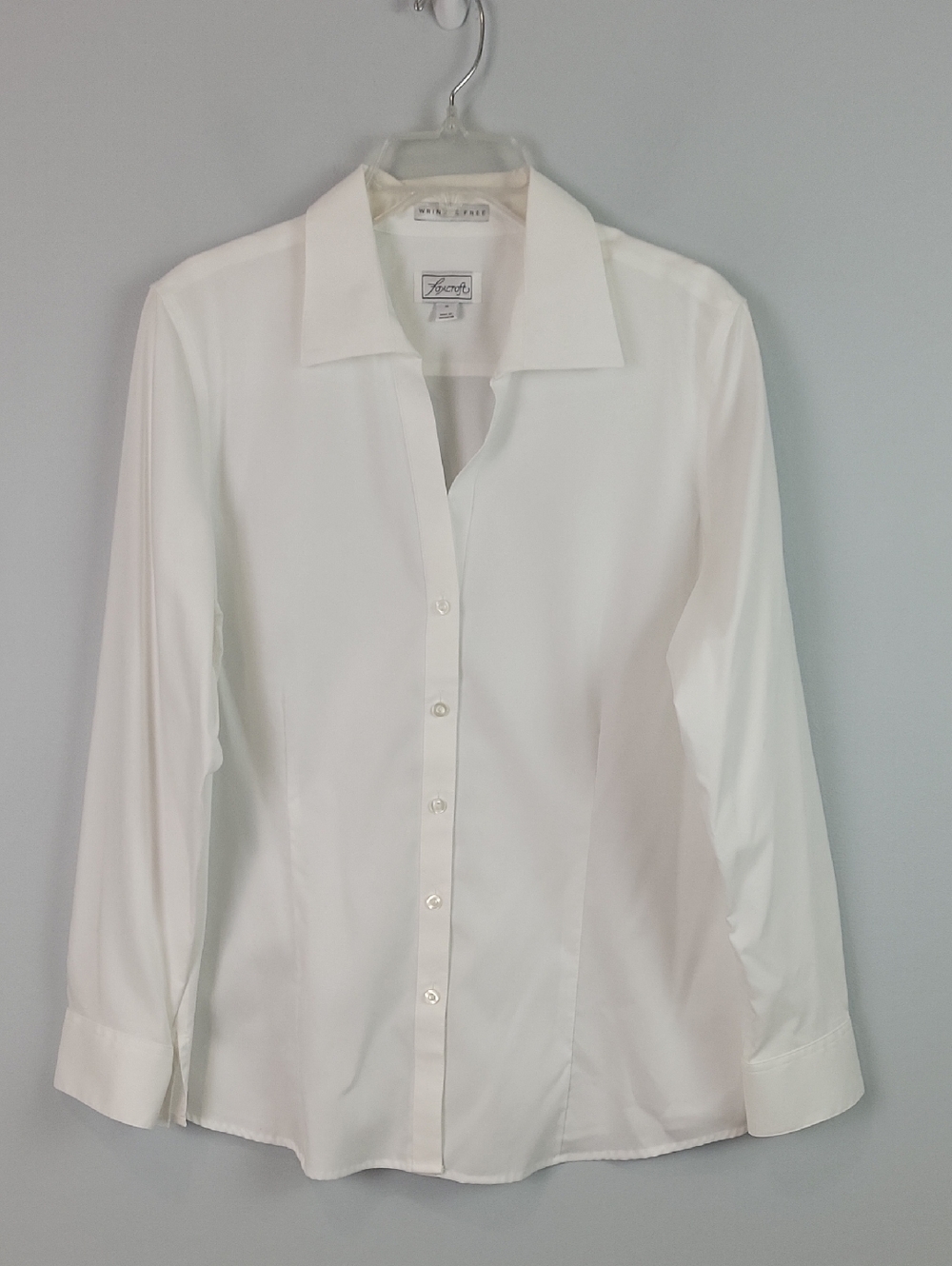 Foxcroft white button down wrinkle free shirt size XL